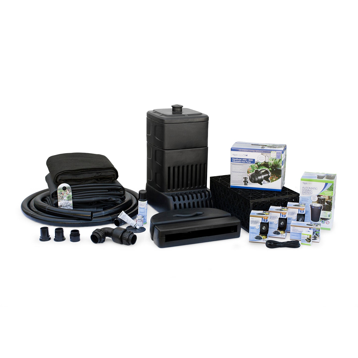Large Pondless? Waterfall Kit 26' Stream with AquaSurge 4000-8000 Pond Pump