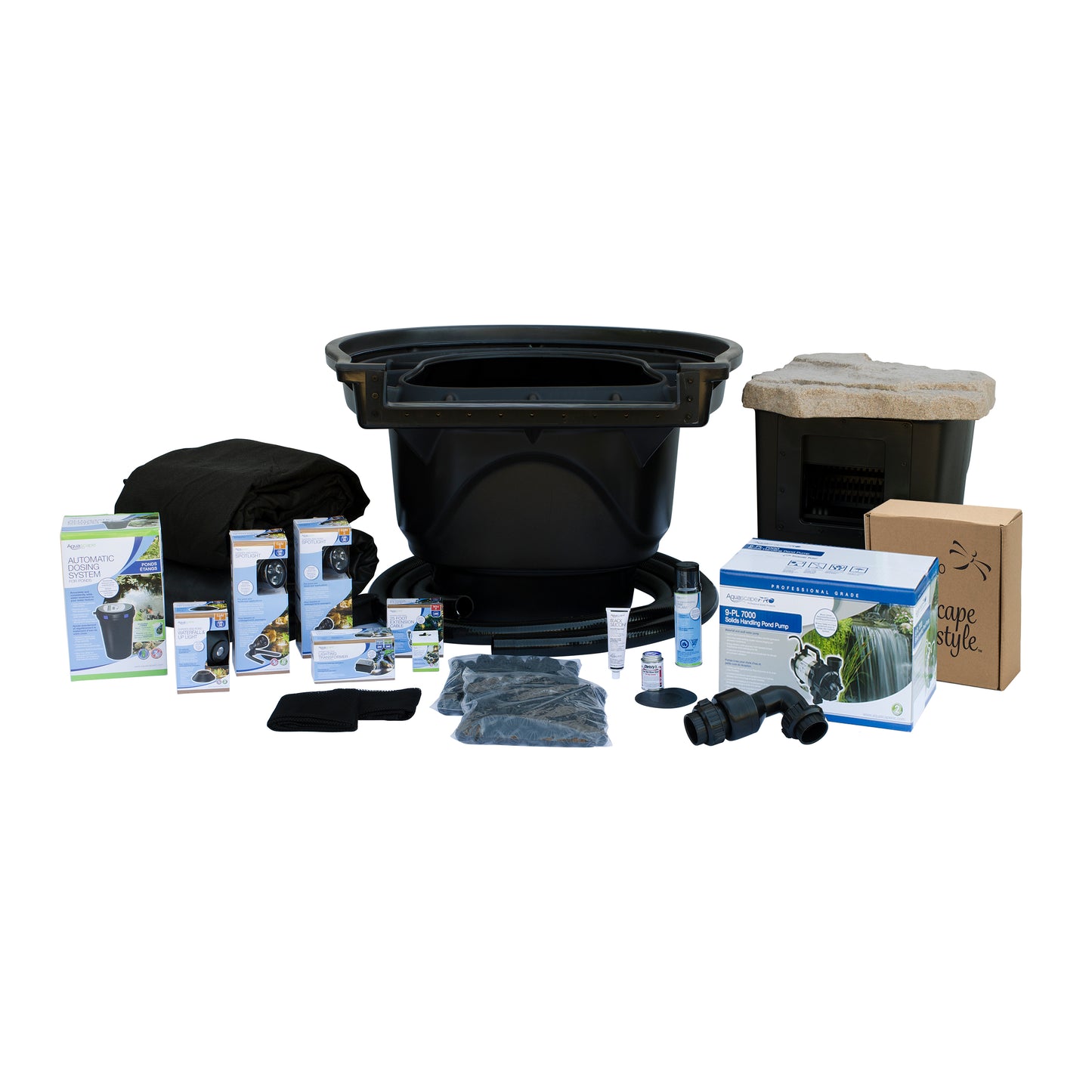 Large Pond Kit 21 x 26 with 9-PL 7000 Pond Pump