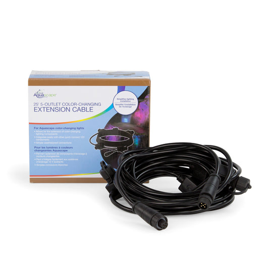 25' 5-Outlet Color-Changing Lighting Extension Cable